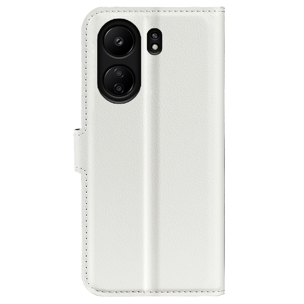 Litchi knížkové pouzdro na Xiaomi Poco C65/Redmi 13C - bílé