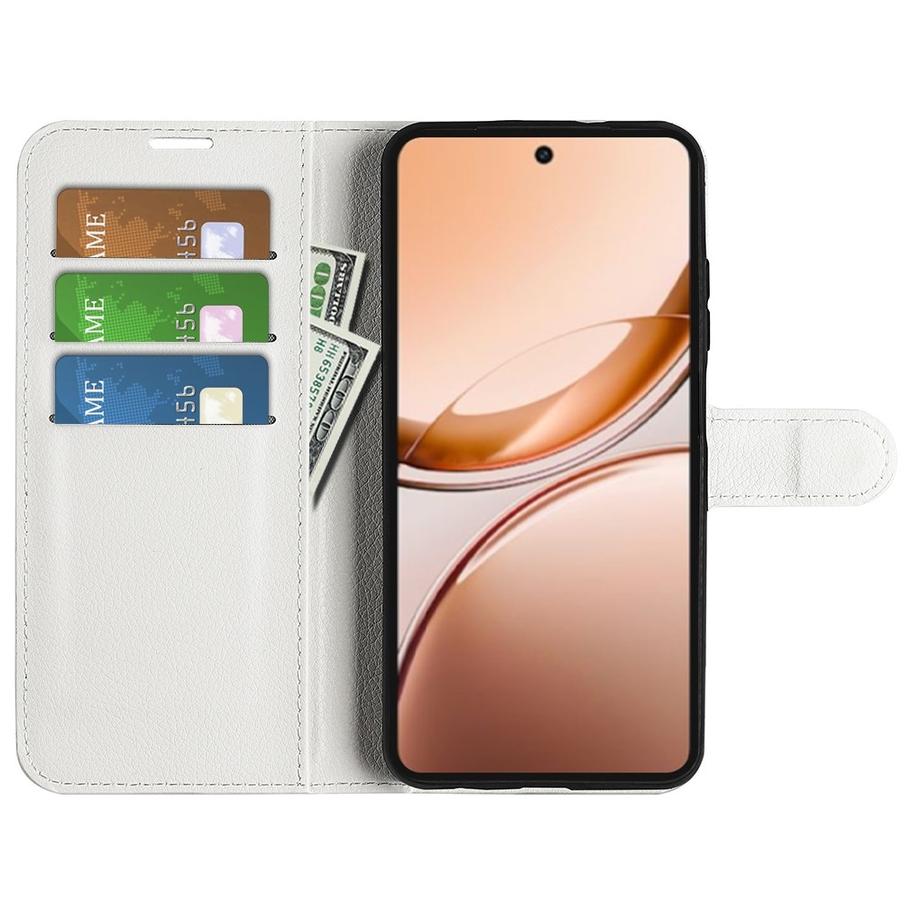 Litchi knížkové pouzdro na Vivo V50 Lite 4G/5G - bílé