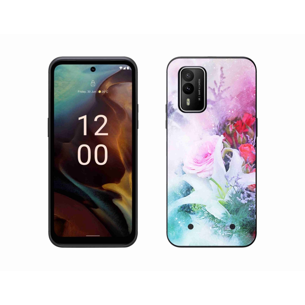 Gelový kryt mmCase na Nokia XR21 - květiny 4