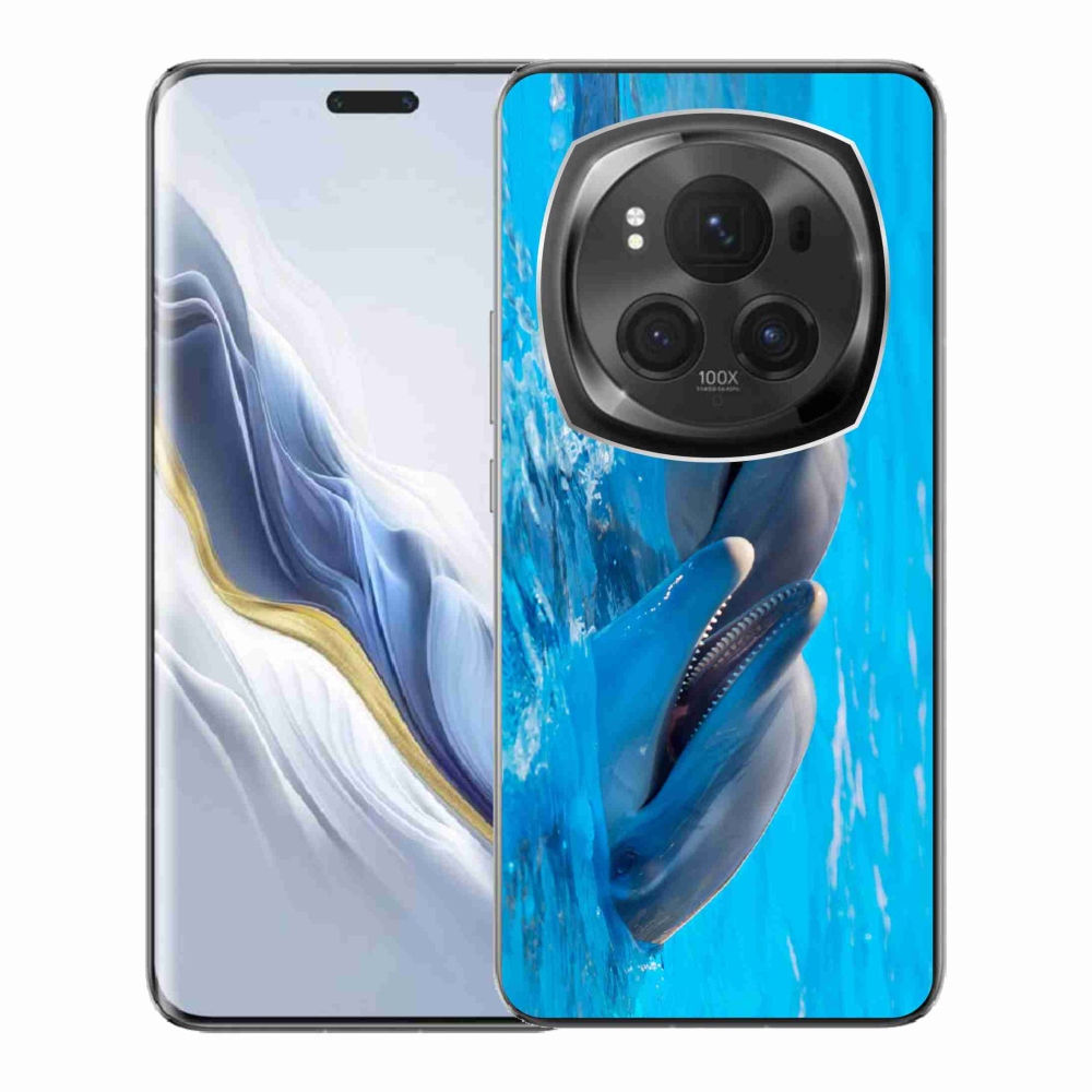 Gelový kryt mmCase na Honor Magic 6 Pro 5G - delfíni