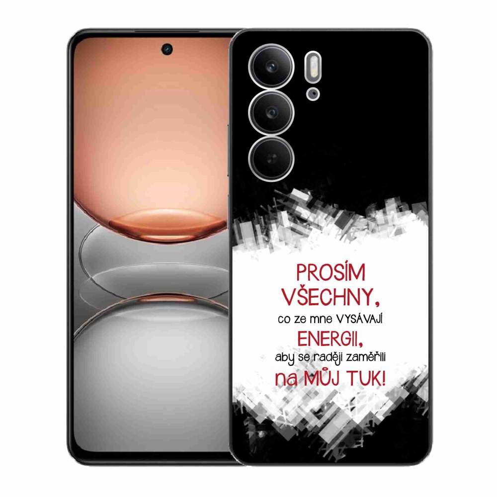 Gelový kryt mmCase na Realme C75 - vtipný text 1 červený