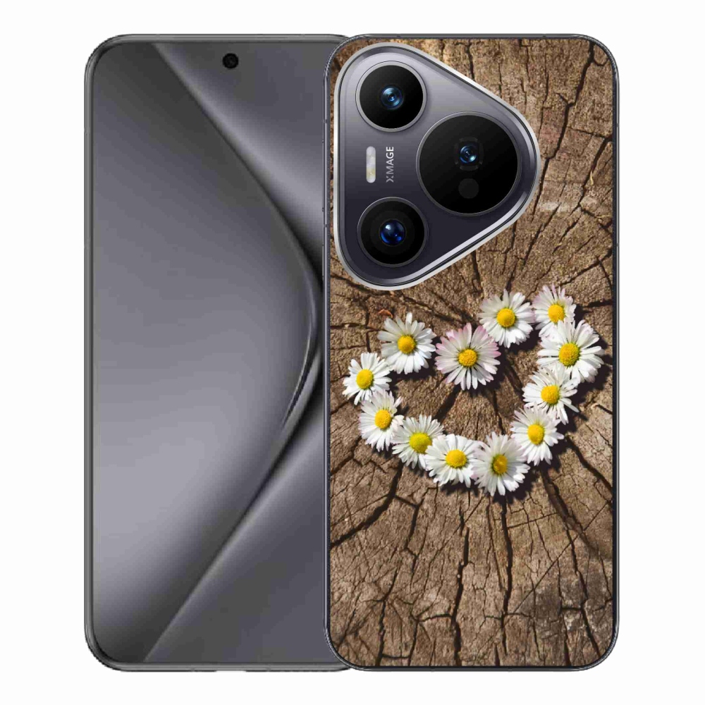 Gelový kryt mmCase na Huawei Pura 70 Pro - srdce z kopretin