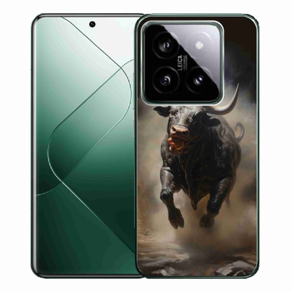 Gelový kryt mmCase na Xiaomi 14 Pro - rozzuřený býk