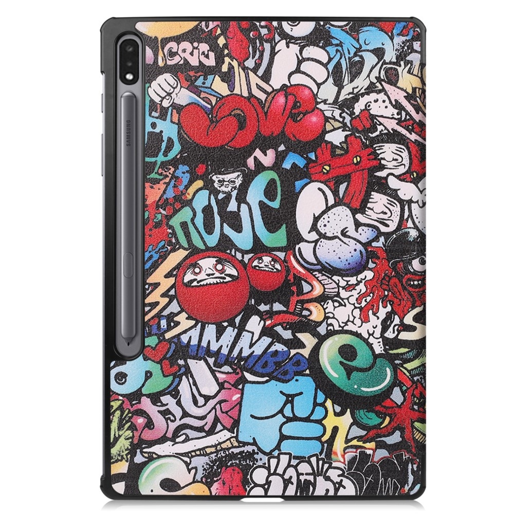 Print chytré zavírací pouzdro na Samsung Galaxy Tab S9+/Tab S10+ - graffiti