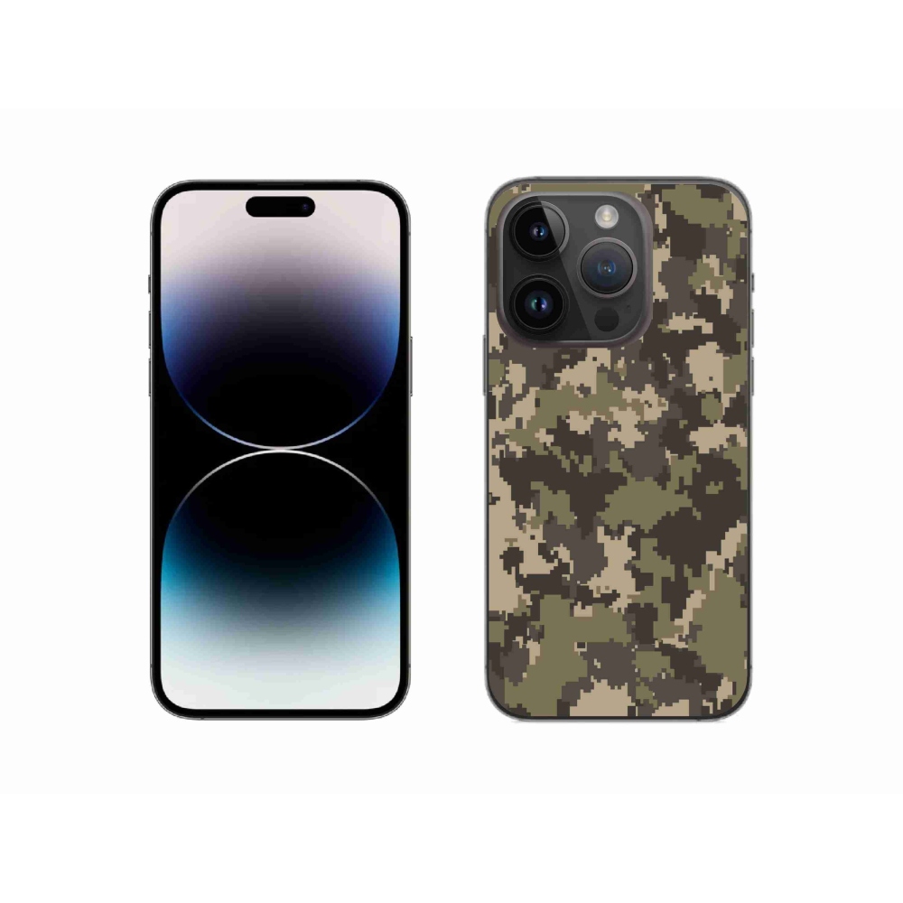 Gelový kryt mmCase na iPhone 14 Pro - maskáčový vzor 12