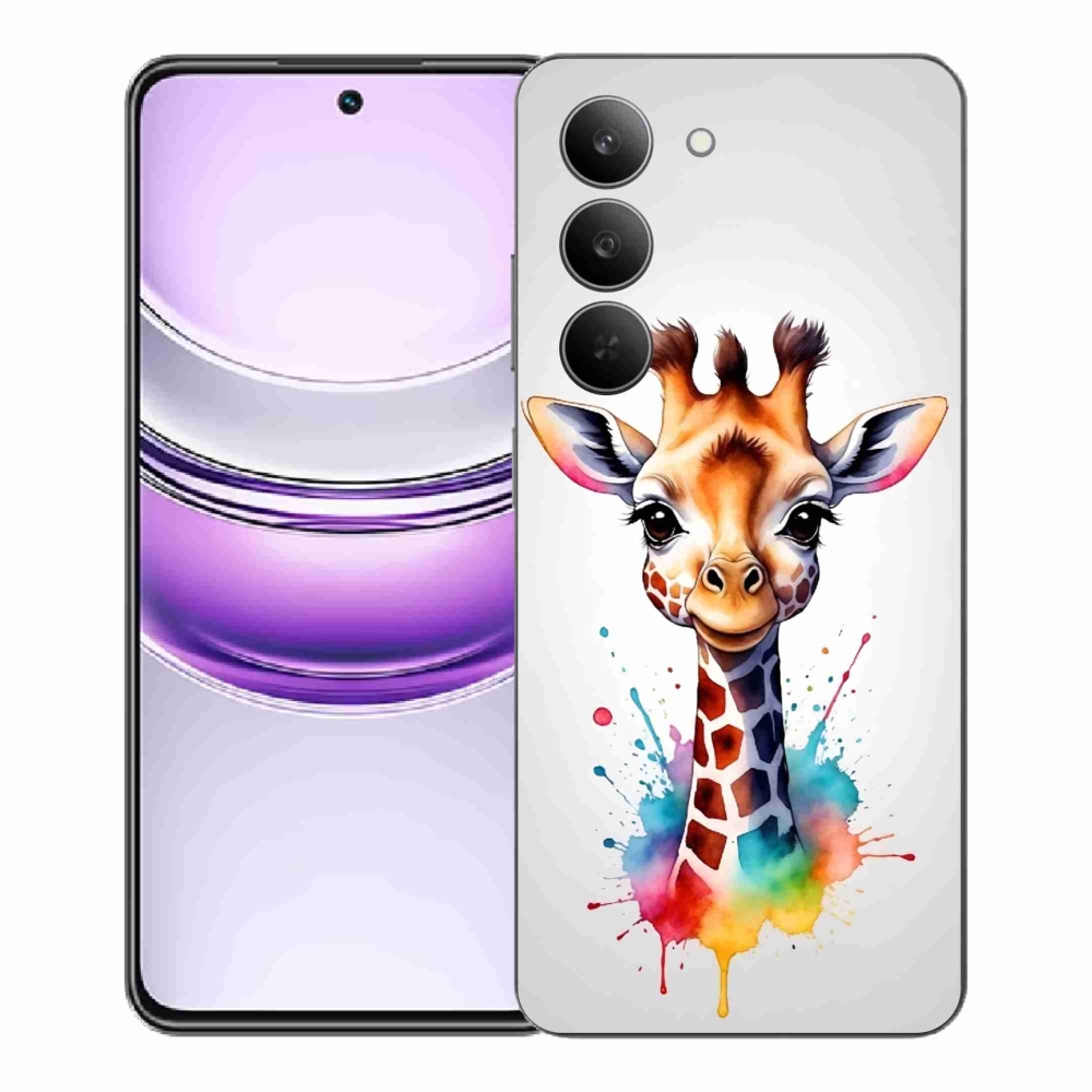 Gelový kryt mmCase na Realme 14x 5G - žirafa 1