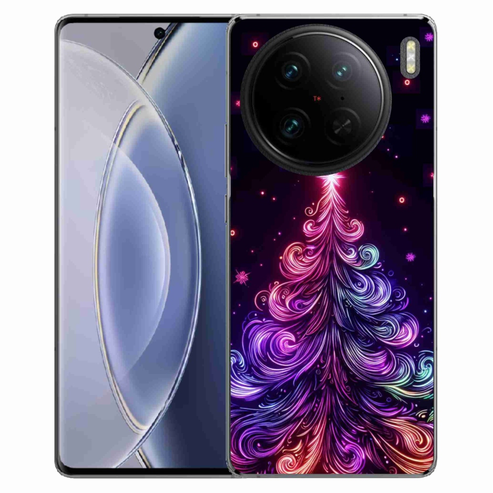 Gelový kryt mmCase na Vivo X90 Pro - neonový vánoční stromek 1