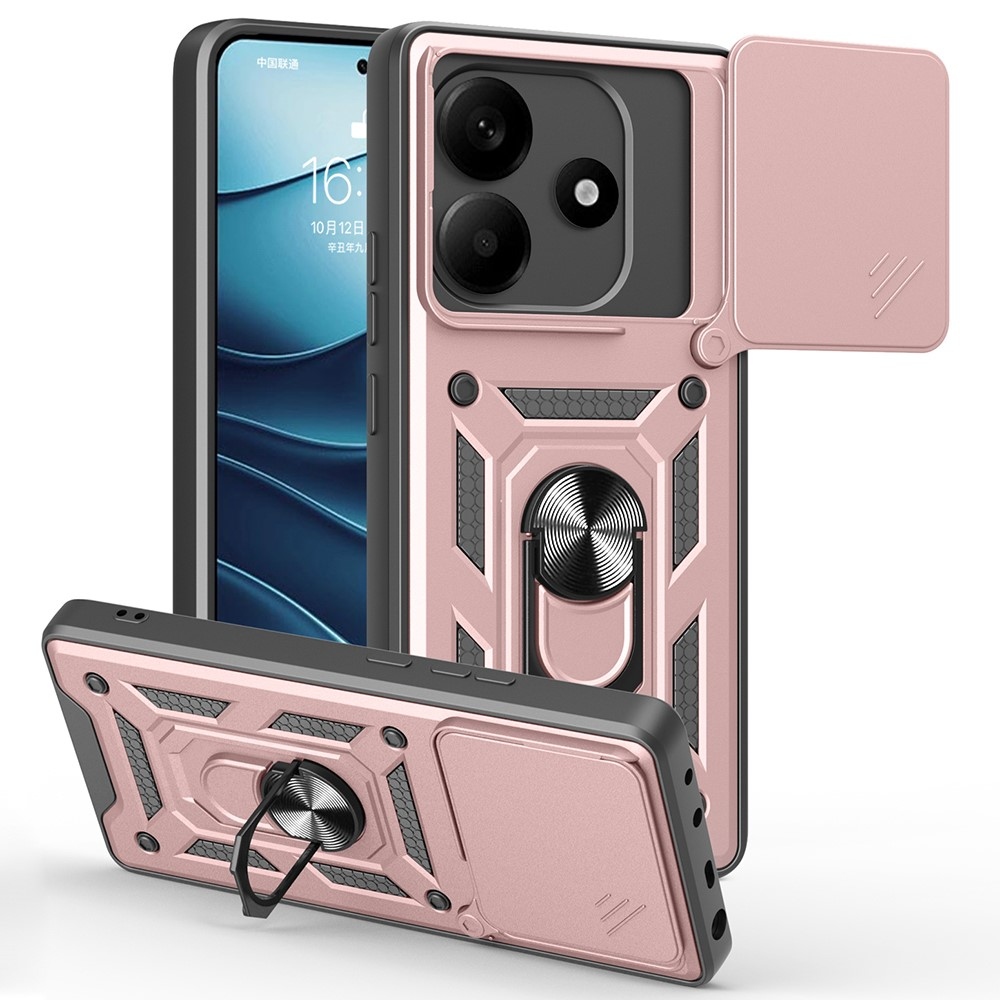 Slide odolný kryt na Xiaomi Redmi Note 14 5G - růžovozlatý