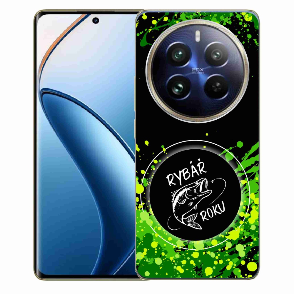 Gelový kryt mmCase na Realme 12 Pro 5G/12 Pro+ 5G - rybář roku černé pozadí