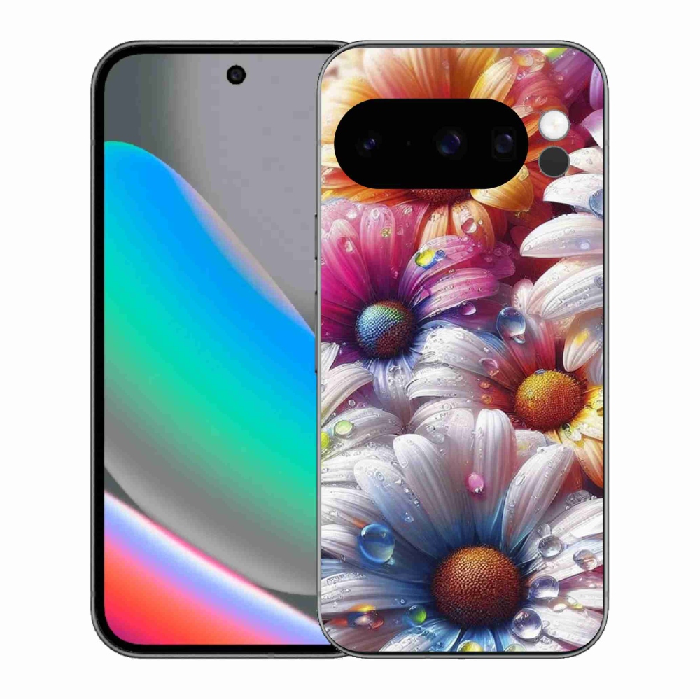 Gelový kryt mmCase na Google Pixel 10 Pro - barevné kopretiny
