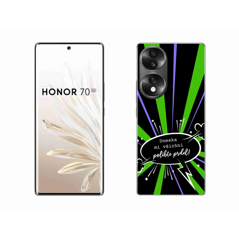 Gelový kryt mmCase na Honor 70 - vtipný text 15 černé pozadí