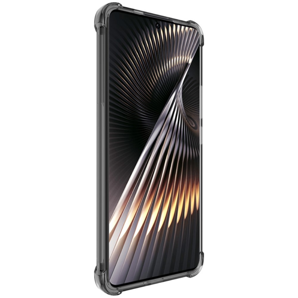 IMK průhledný gelový obal s vyztuženými rohy na Xiaomi Poco F6 - černý