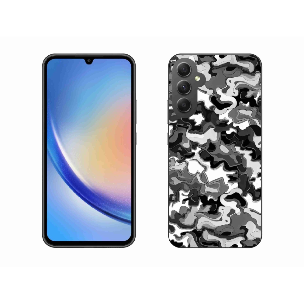 Gelový kryt mmCase na Samsung Galaxy A34 5G - maskáčový vzor 3