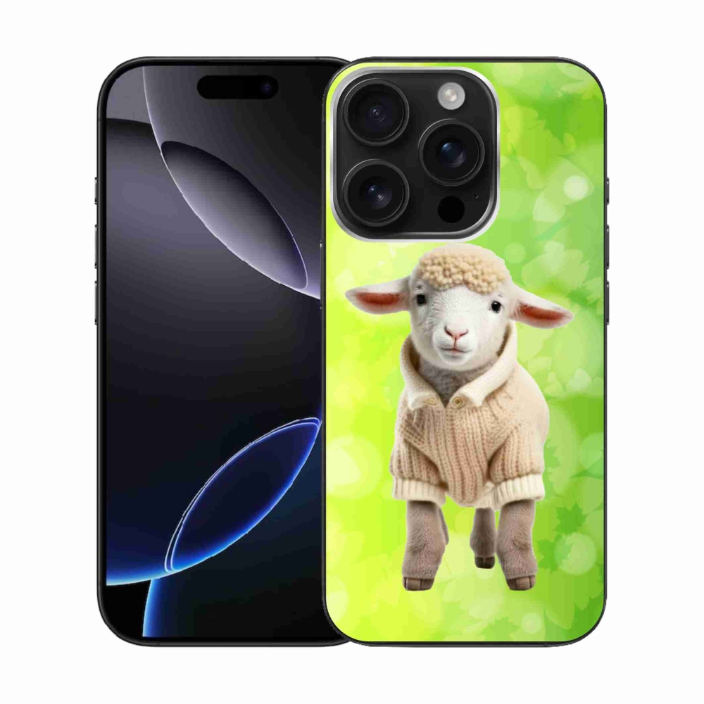 Gelový kryt mmCase na iPhone 16 Pro - jehně ve svetru