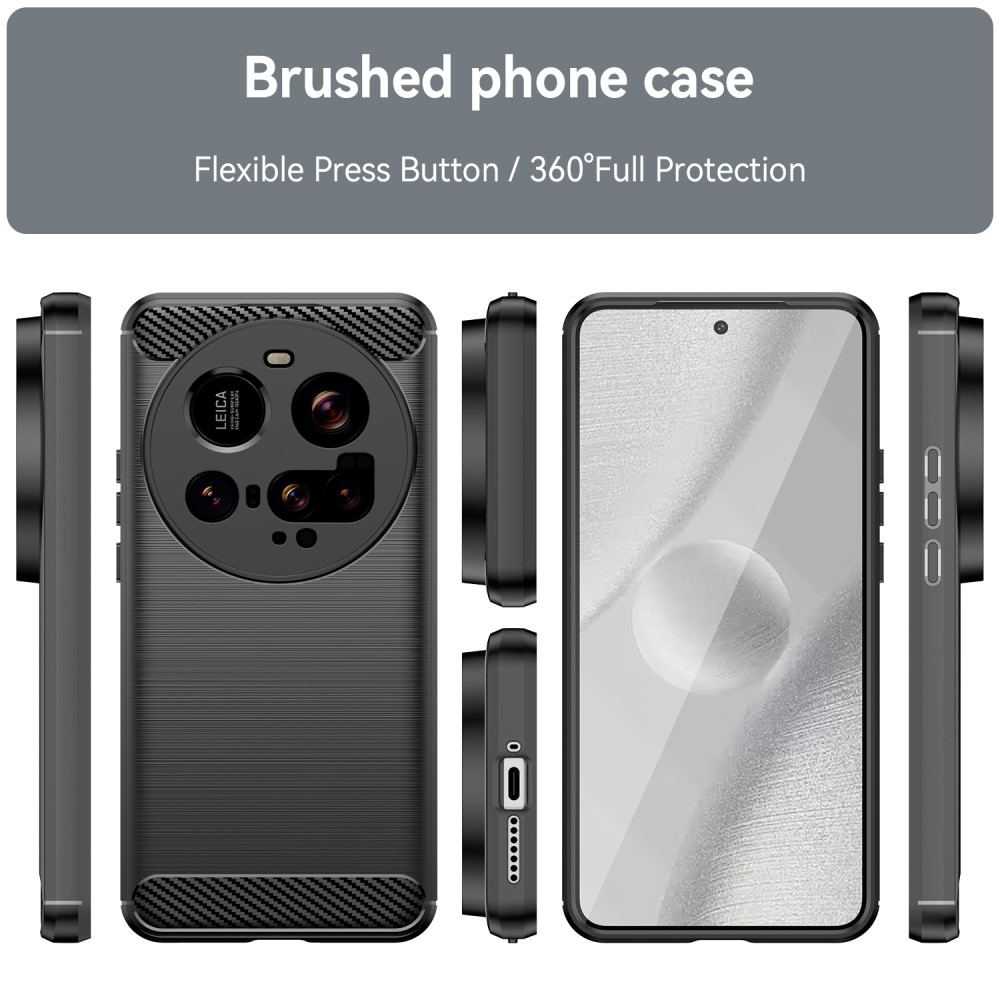 Carbon odolný gelový obal na Xiaomi 15 Ultra - černý
