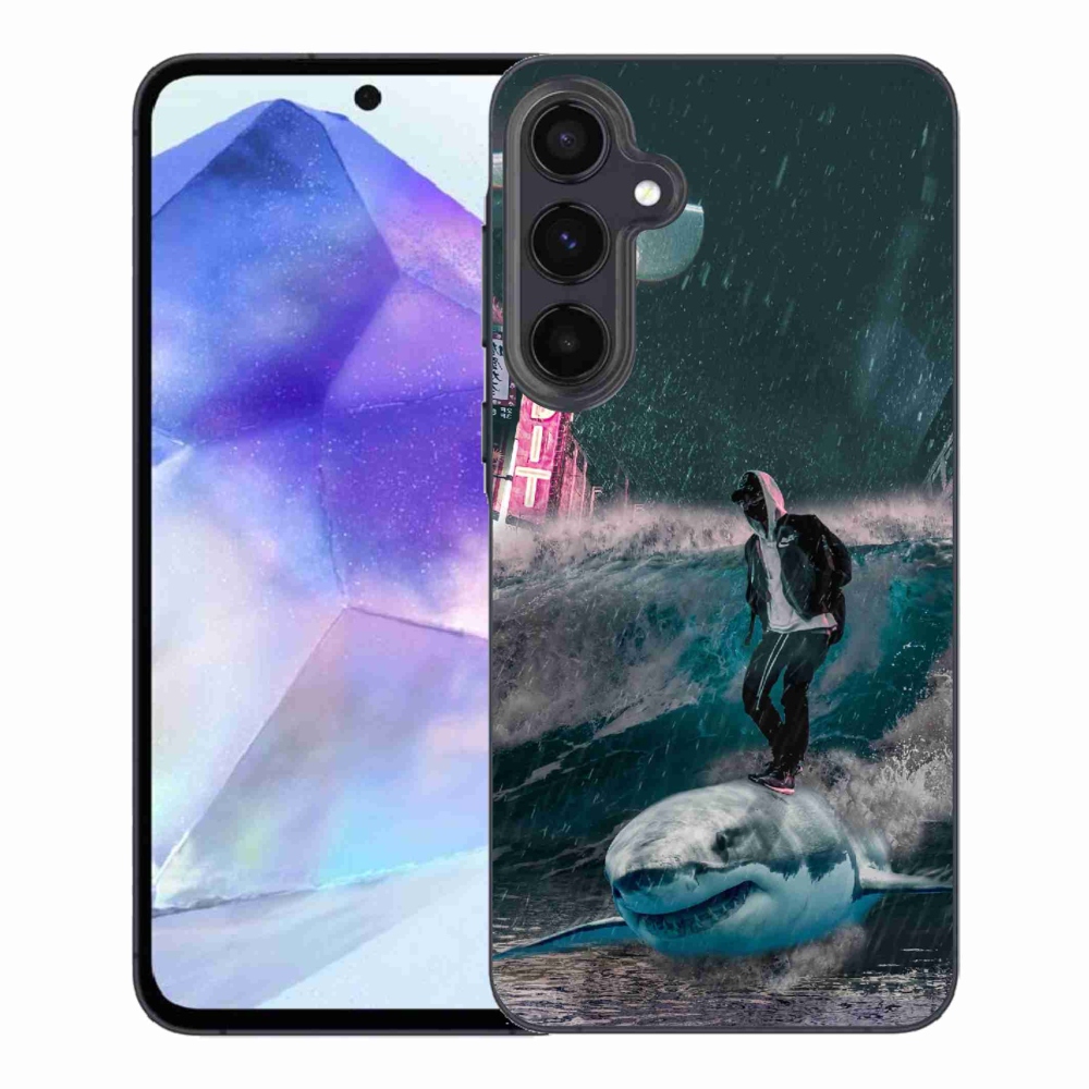 Gelový kryt mmCase na Samsung Galaxy A55 5G - žralok