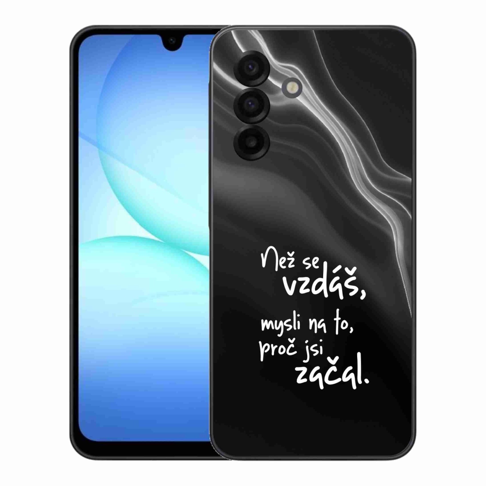 Gelový kryt mmCase na Samsung Galaxy A17 4G/5G - citát 2 černé pozadí