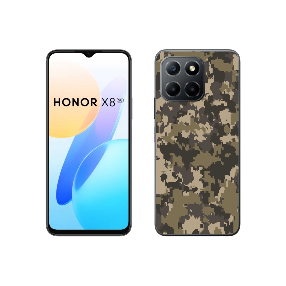 Gelový kryt mmCase na Honor X8 5G/70 Lite 5G - maskáčový vzor 12