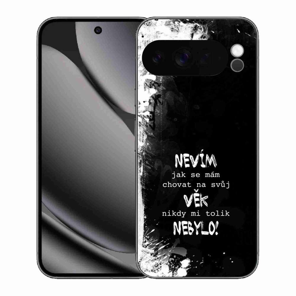 Gelový kryt mmCase na Google Pixel 10 Pro XL - vtipný text 14 černé pozadí