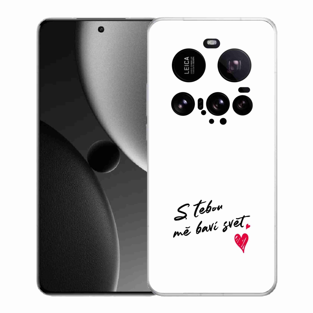 Gelový kryt mmCase na Xiaomi 15 Ultra - zamilovaný text 1 bílé pozadí