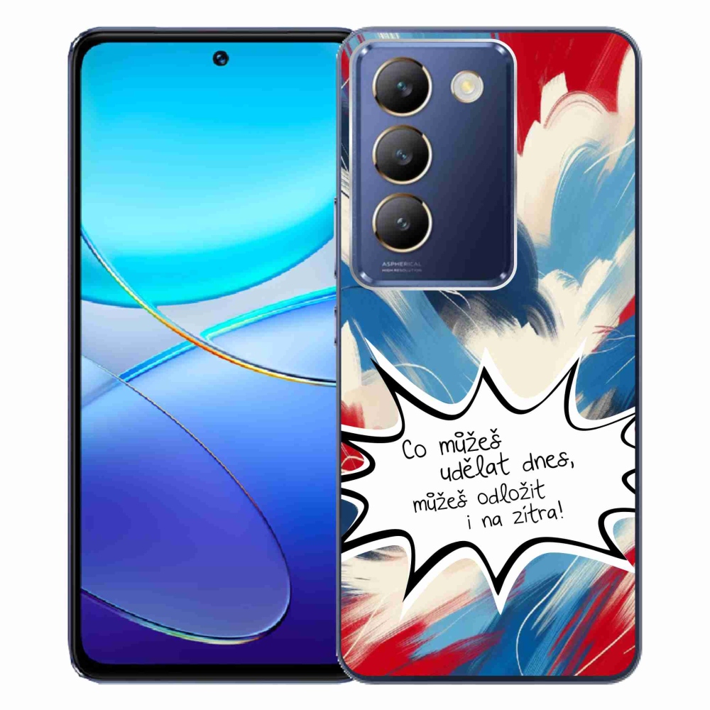 Gelový kryt mmCase na Vivo V40 SE 4G/5G - vtipný text 9 bílé pozadí