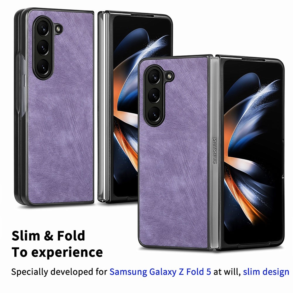 Vintage plastové pouzdro na Samsung Galaxy Z Fold5 5G - fialové