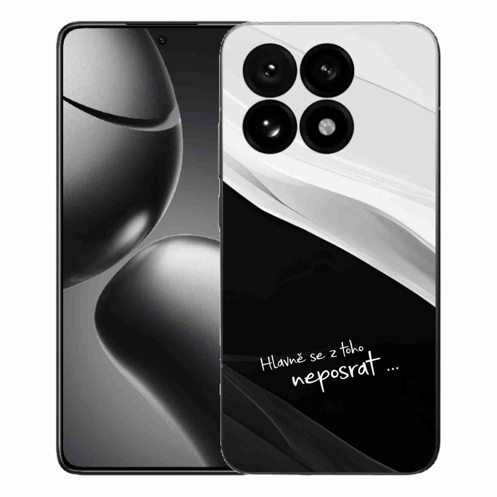 Gelový kryt mmCase na Xiaomi 15T - vtipný text 13 černobílé pozadí