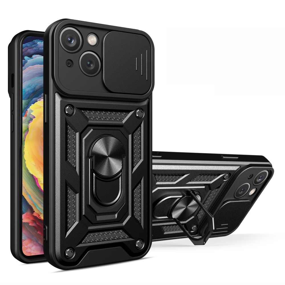 Slide odolný kryt na iPhone 15 - černý