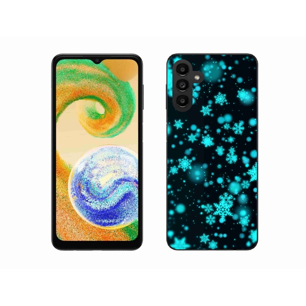 Gelový kryt mmCase na Samsung Galaxy A04s (164.7x76.7x9.1mm) - sněhové vločky 1