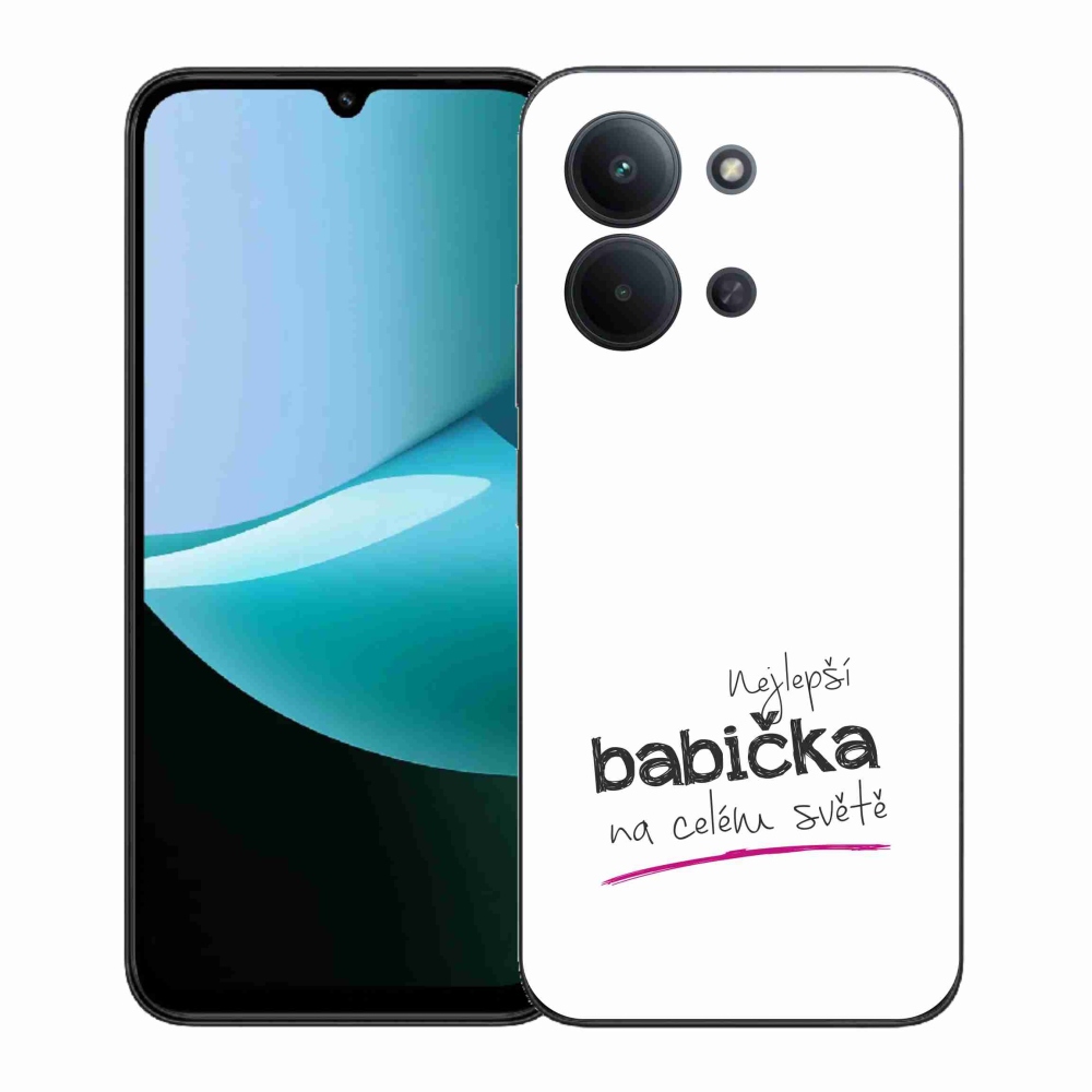 Gelový kryt mmCase na Xiaomi Redmi 15C 4G (171mm)/Poco C85 4G (171mm) - nejlepší babička 4 bílé pozadí