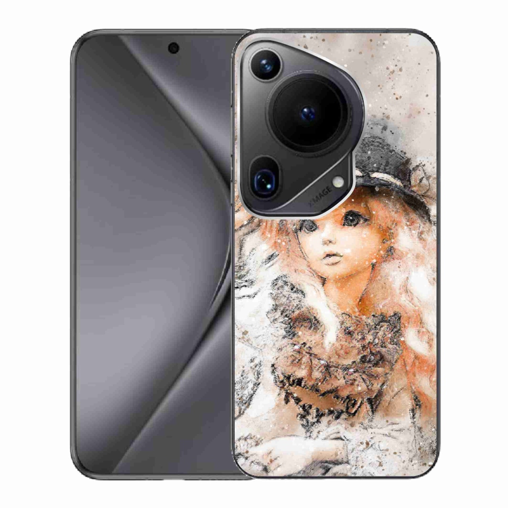 Gelový kryt mmCase na Huawei Pura 70 Ultra - holčička s kloboukem