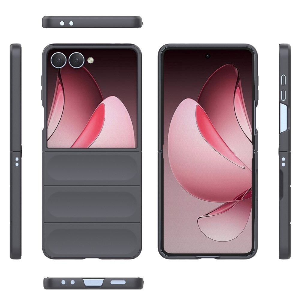 Rugg odolný gelový obal na Samsung Galaxy Z Flip7 5G - tmavěšedý