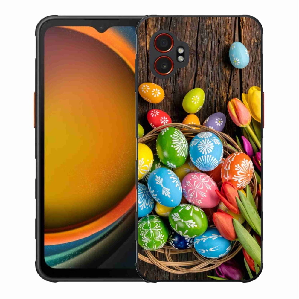 Gelový kryt mmCase na Samsung Galaxy Xcover 7 Pro - velikonoční vajíčka