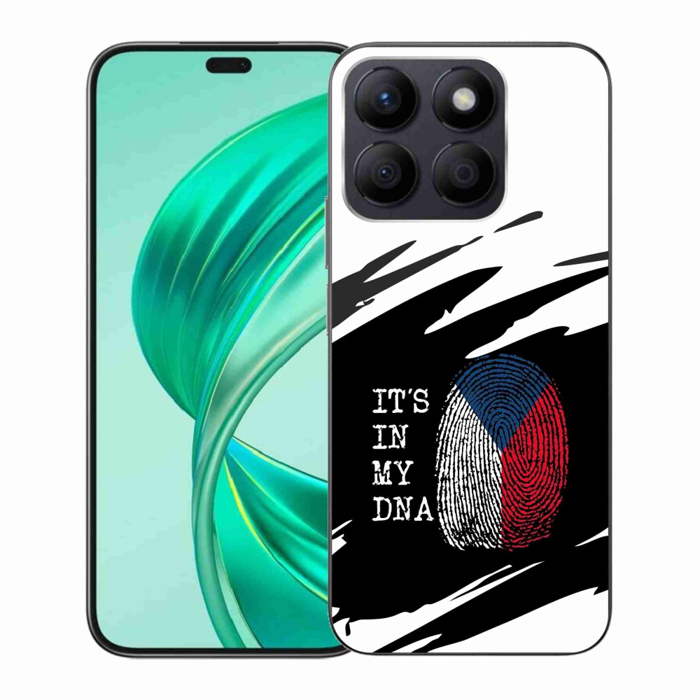 Gelový kryt mmCase na Honor X8b - vlajka otisk prstu černobílé pozadí