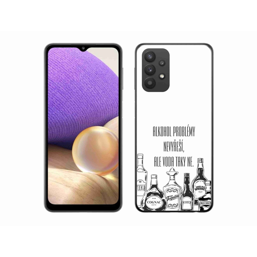 Gelový kryt mmCase na Samsung Galaxy A32 5G - vtipný text bílé pozadí