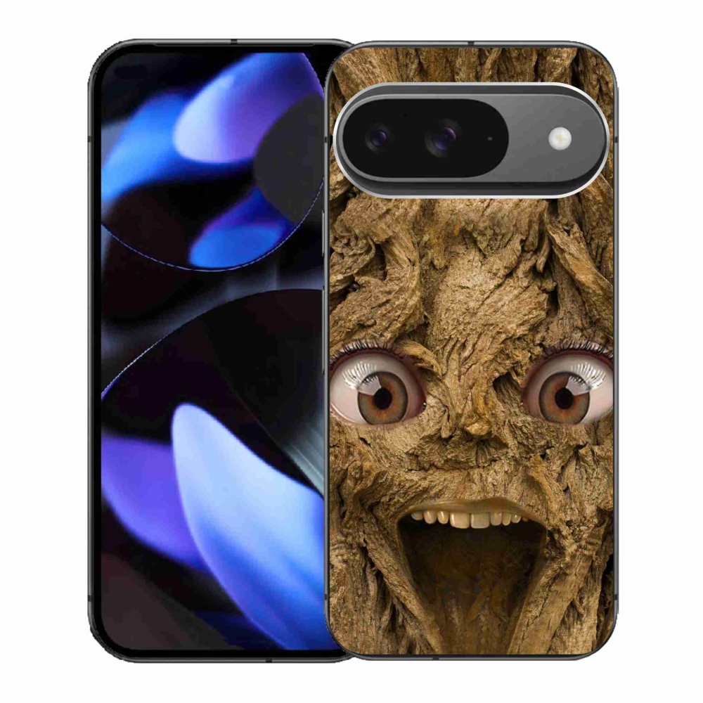 Gelový kryt mmCase na Google Pixel 9/9 Pro - veselý strom s očima