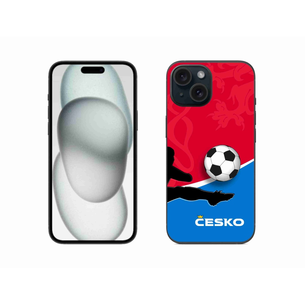 Gelový kryt mmCase na iPhone 15 - fotbal Česko 2