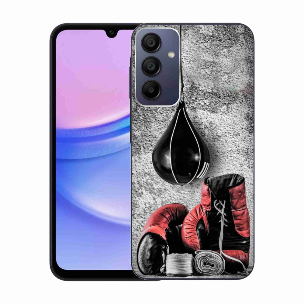Gelový kryt mmCase na Samsung Galaxy A15 4G/5G - boxovací pytel a rukavice