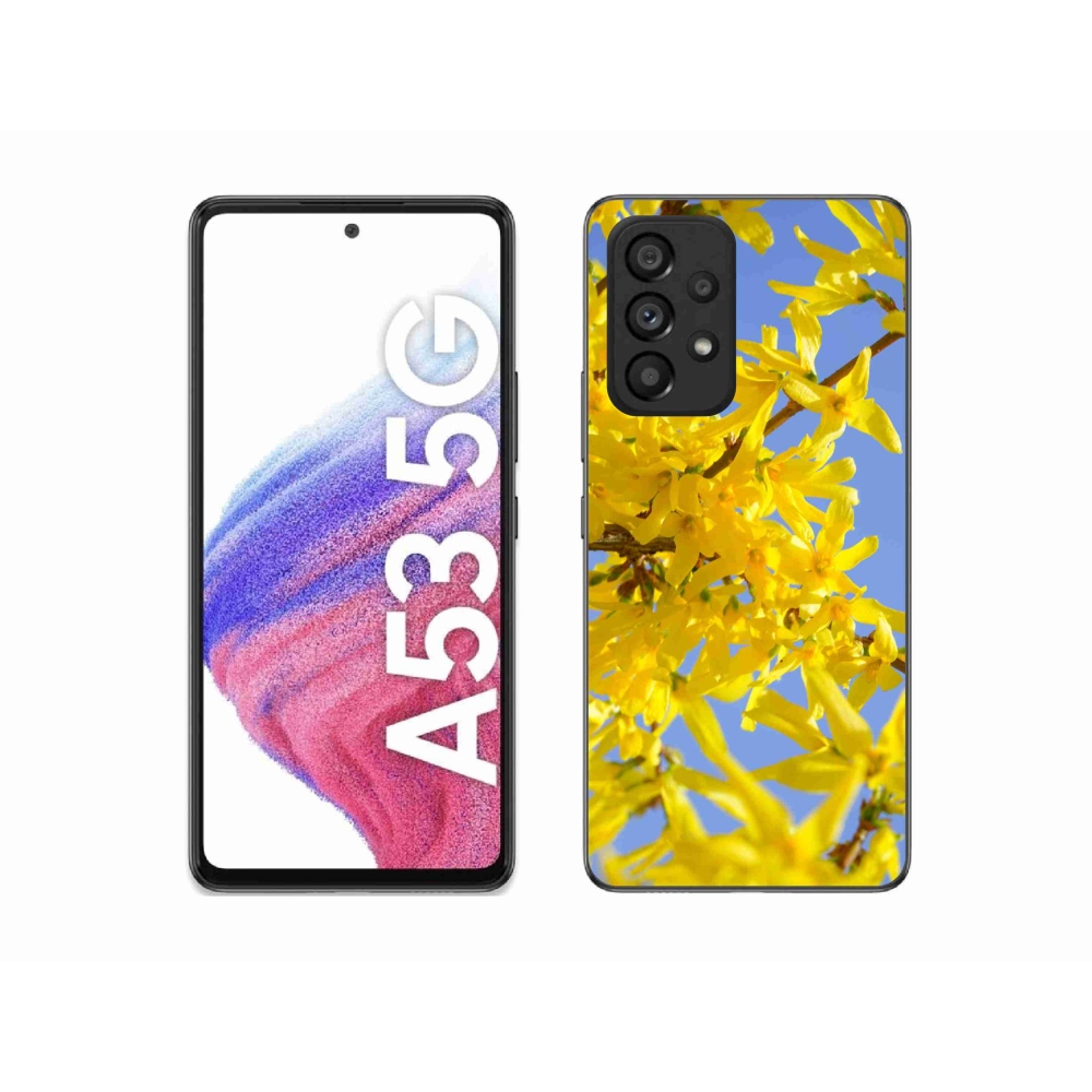 Gelový kryt mmCase na Samsung Galaxy A53 5G - žluté květy