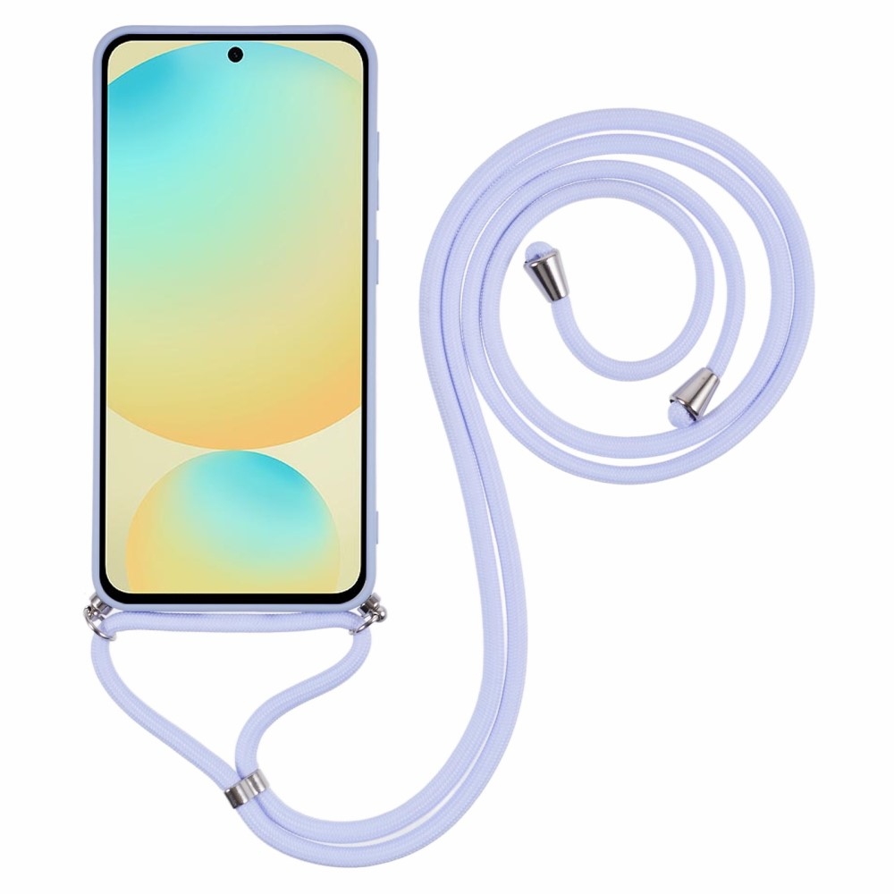 Lining gelový obal se šňůrkou na Samsung Galaxy S25+ - světlefialový