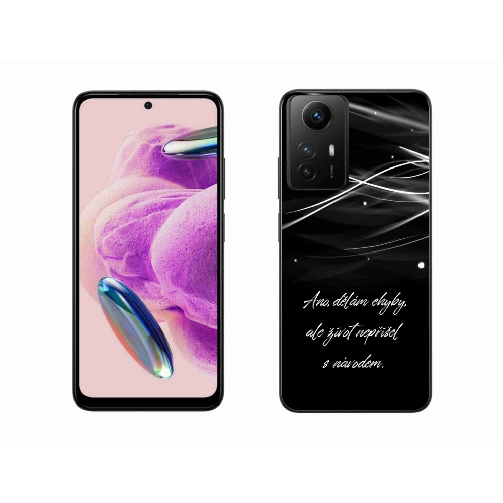 Gelový kryt mmCase na Xiaomi Redmi Note 12S - citát černé pozadí