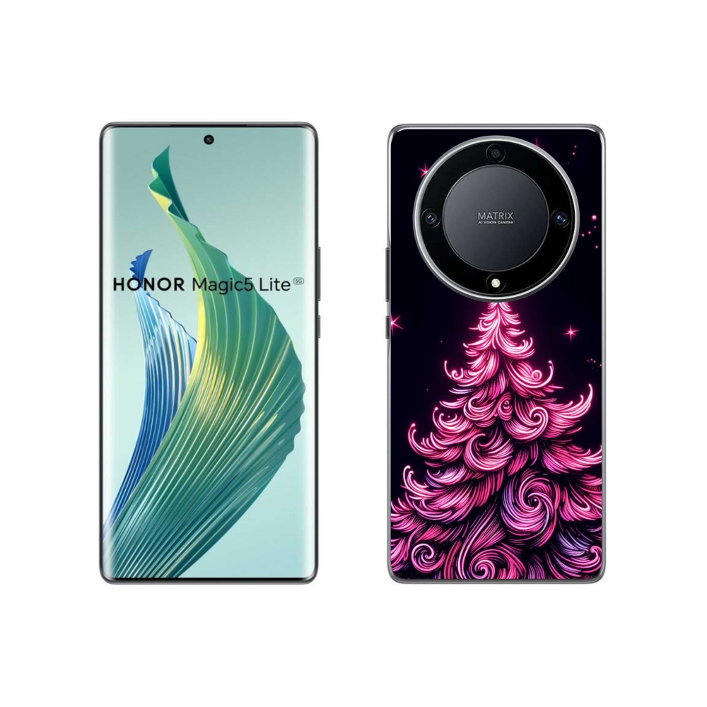 Gelový kryt mmCase na Honor Magic 5 Lite 5G - neonový vánoční stromek 2