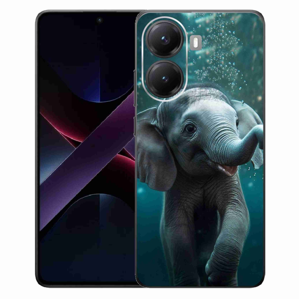 Gelový kryt mmCase na Xiaomi Poco X7 Pro 5G - slůně pod vodou