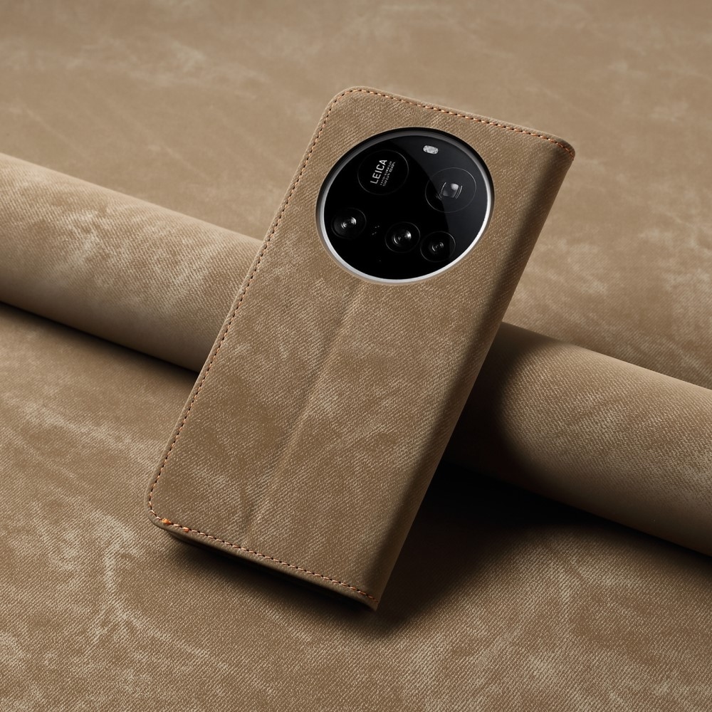 Jeanse knížkové pouzdro na Xiaomi 15 Ultra - khaki