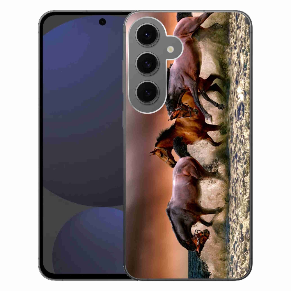 Gelový obal mmCase na Samsung Galaxy S24 FE - koně 1