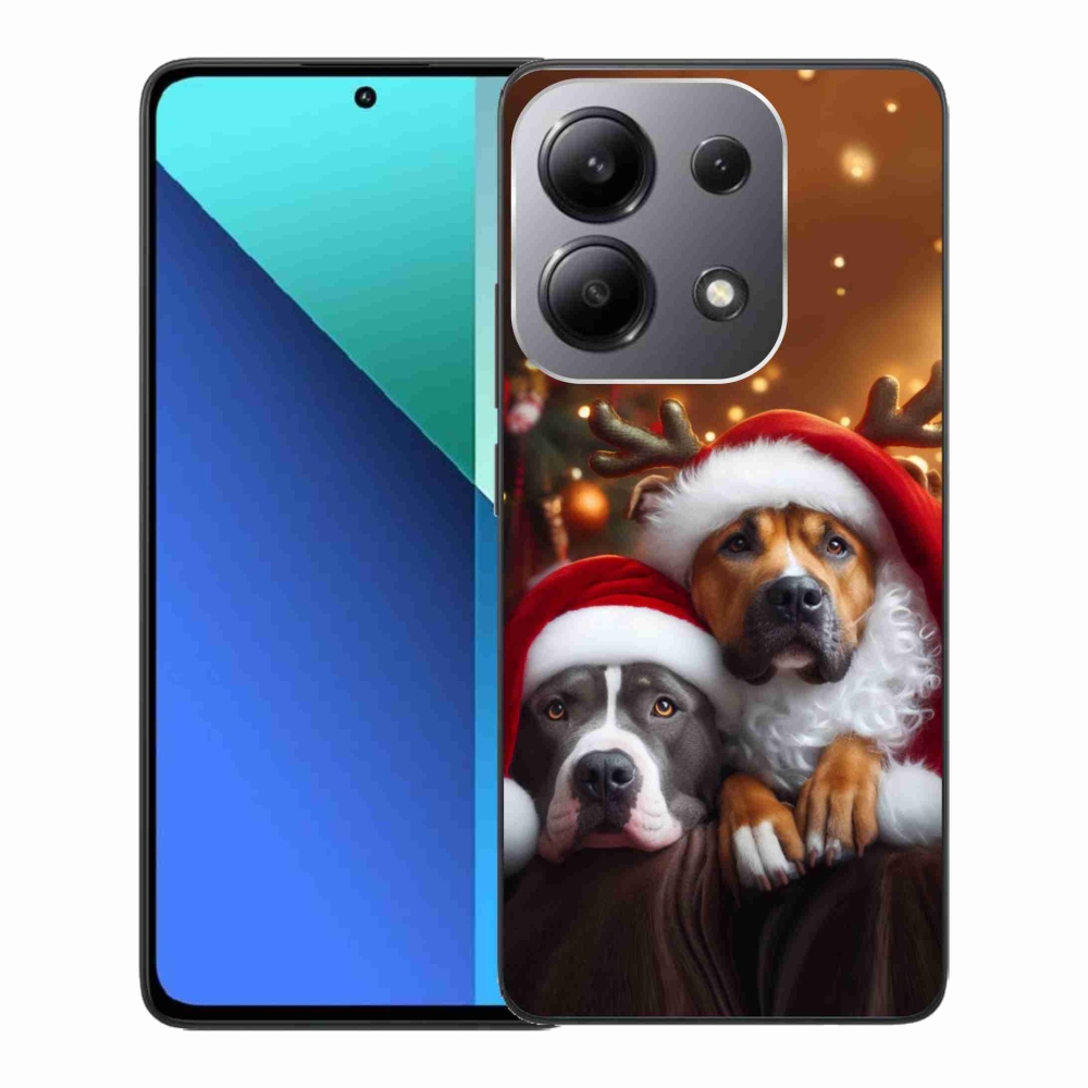 Gelový kryt mmCase na Xiaomi Redmi Note 13 - vánoční psi
