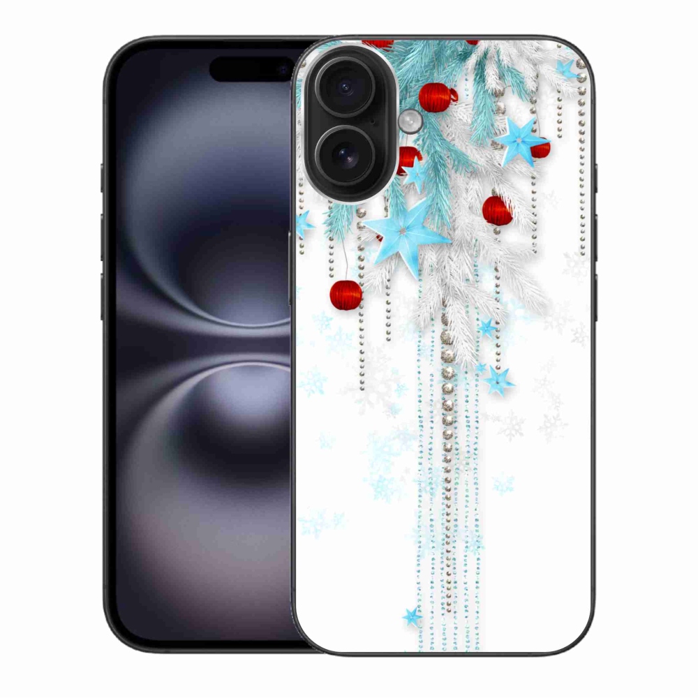 Gelový kryt mmCase na iPhone 16 Plus - vánoční ozdoby