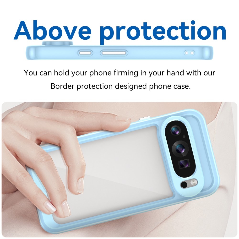 Gelový obal s pevnými zády na Google Pixel 9/9 Pro - modrý