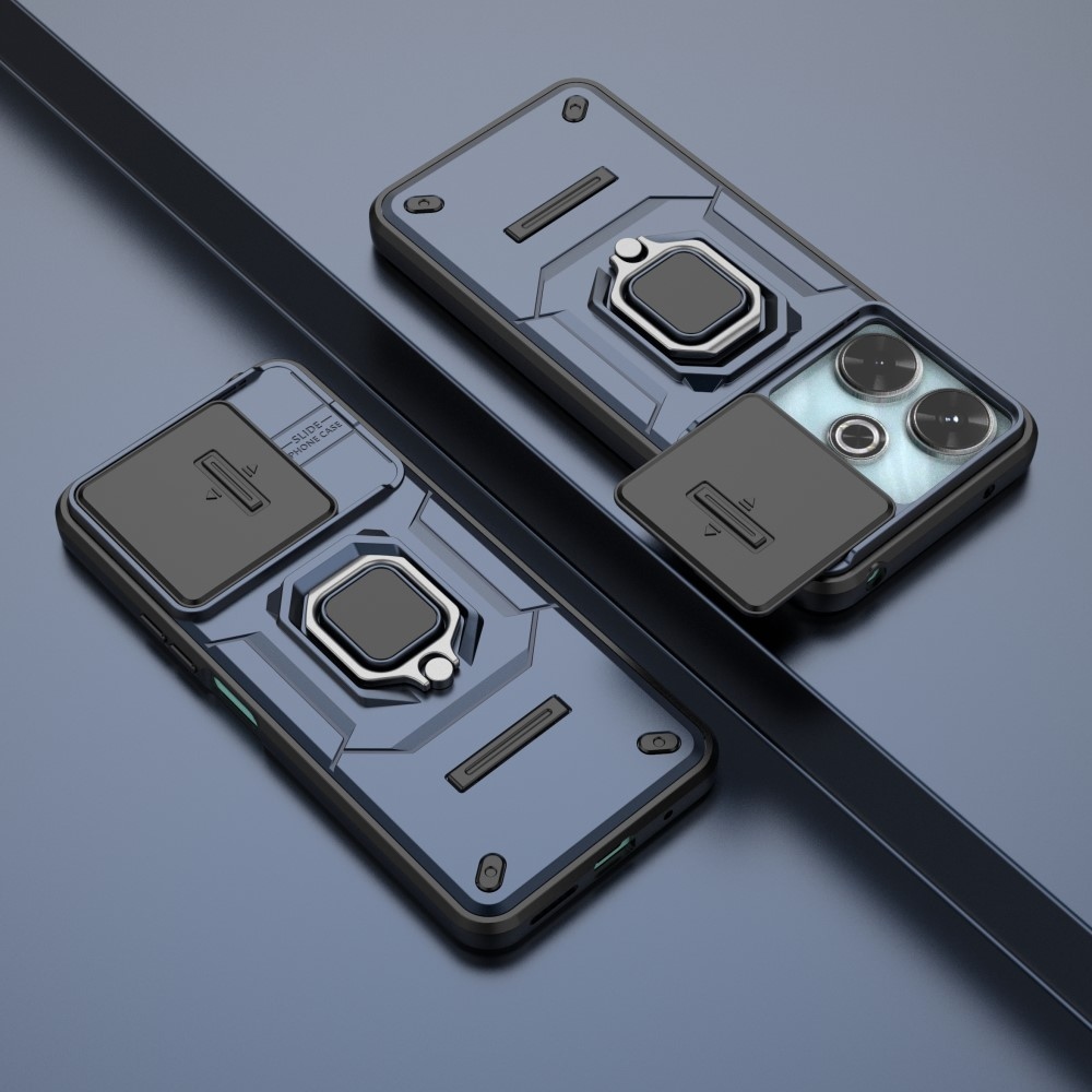 Lens odolný hybridní kryt na Xiaomi Redmi 13 4G/Poco M6 4G - modrý