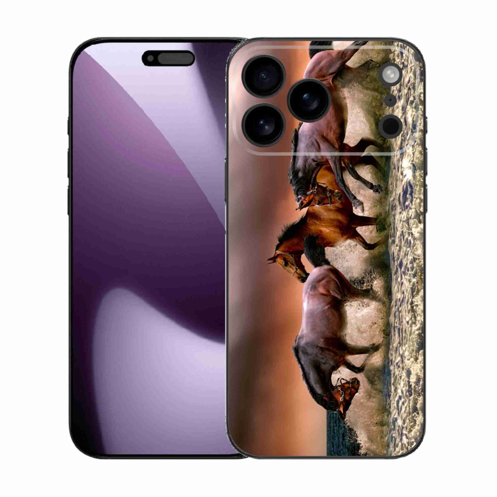 Gelový kryt mmCase na iPhone 17 Pro Max - koně 1